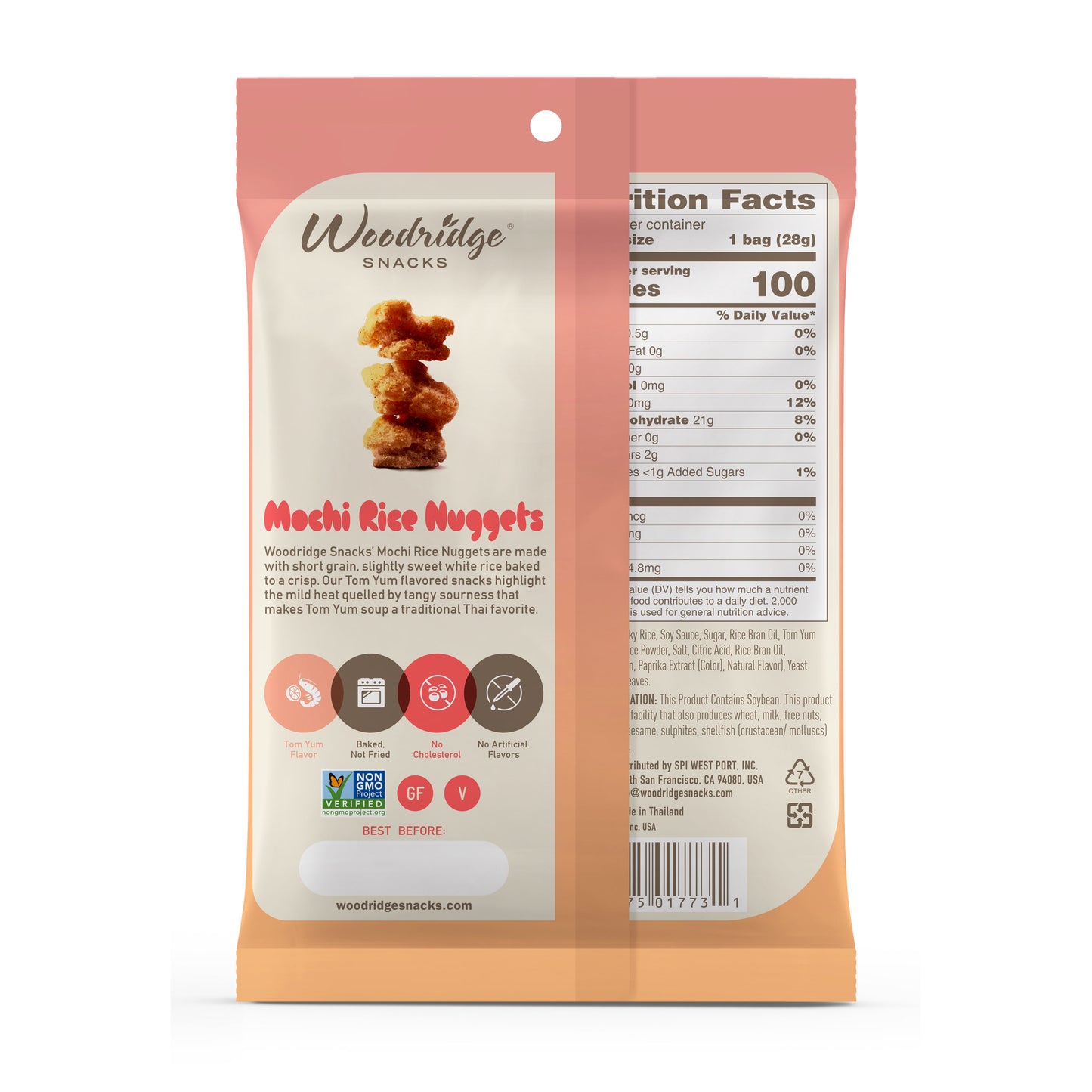 Mochi Rice Nuggets - Tom Yum (Single Serve Bags)