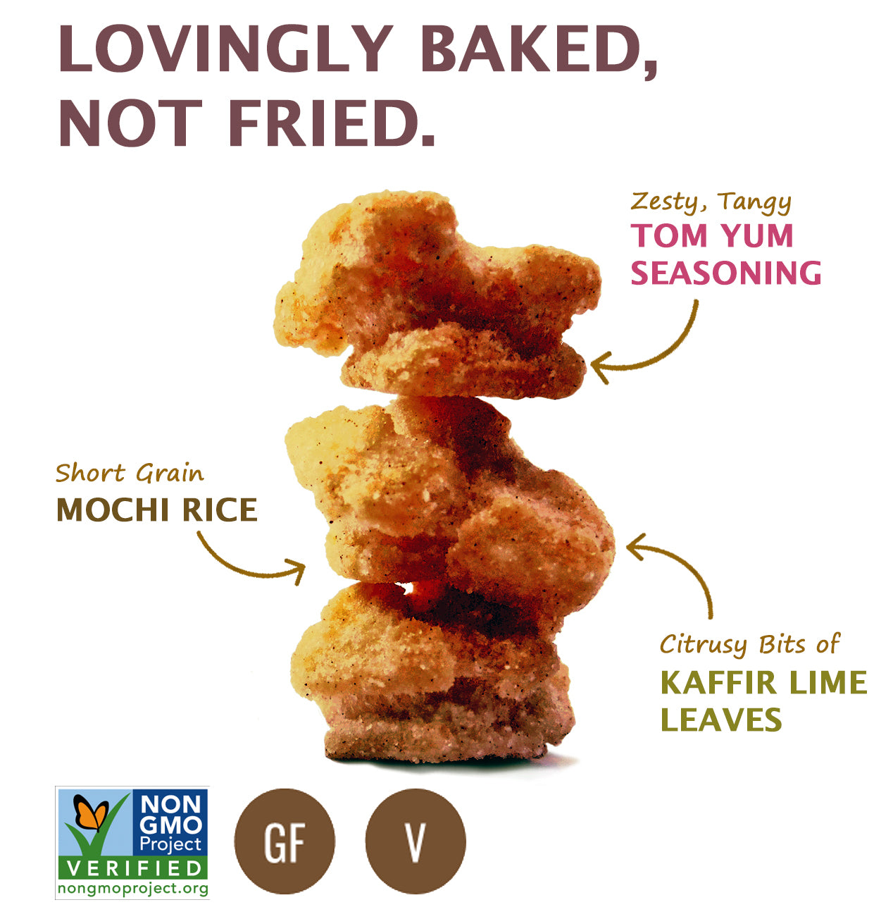 Mochi Rice Nuggets - Tom Yum (Single Serve Bags)
