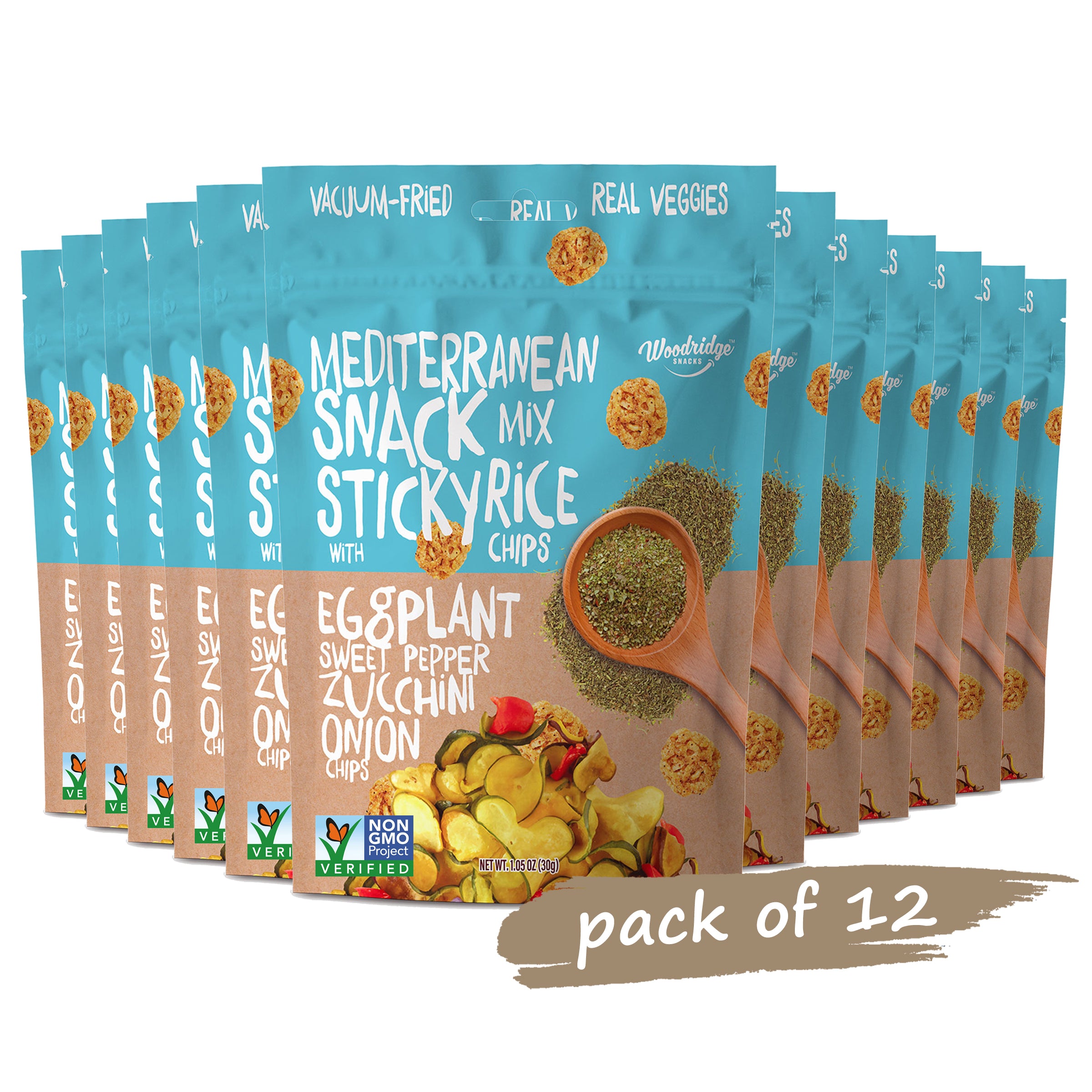 Mediterranean Mix Veggies w/Sticky Rice Chips (1.06 oz./30g Bags