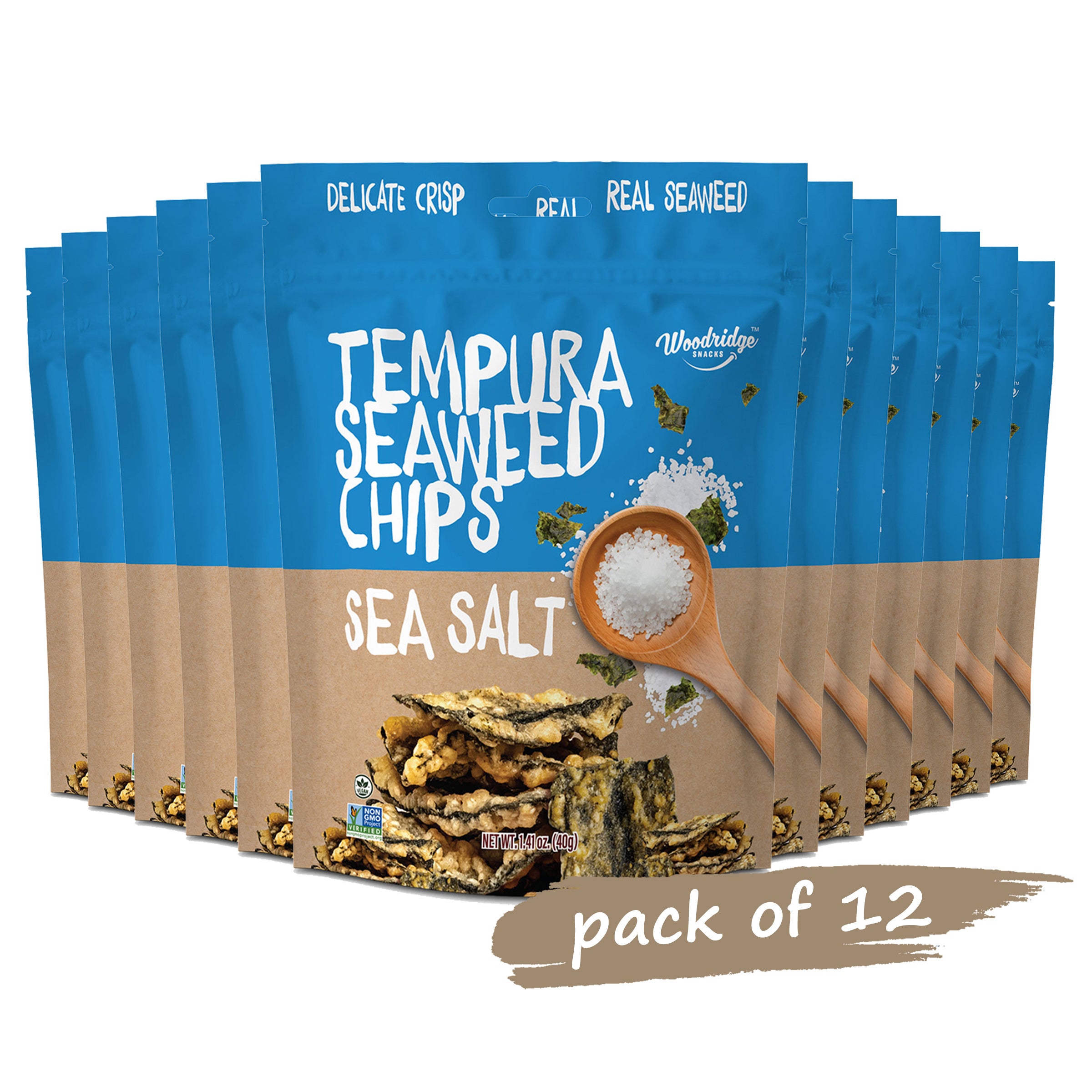 Tempura Seaweed Chips - Sea Salt (1.41 oz./40g Bags) – Woodridge