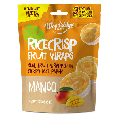 RiceCrisp Fruit Wraps – Mango (1.76 oz / 50g Bags)