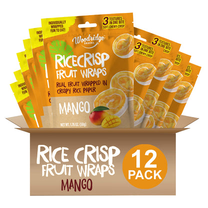 RiceCrisp Fruit Wraps – Mango (1.76 oz / 50g Bags)