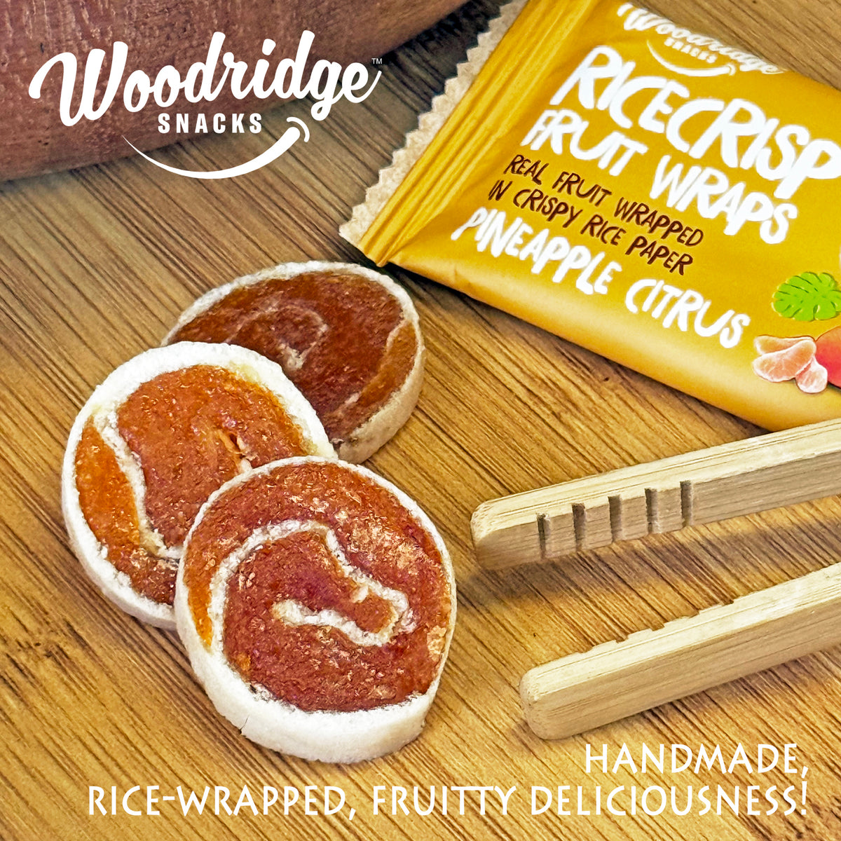 RiceCrisp Fruit Wraps – Pineapple Citrus | 80-ct 0.7 oz (20g) Single Serve Packs