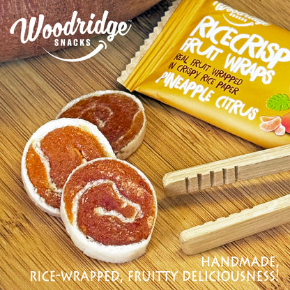 RiceCrisp Fruit Wraps – Pineapple Citrus | 80-ct 0.7 oz (20g) Single Serve Packs