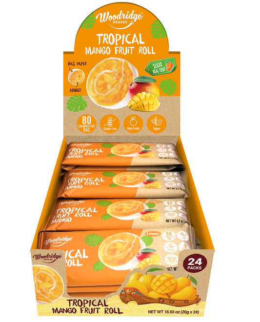 Tropical Fruit Rolls - Mango (24 Single Serve Packs in Display Box)
