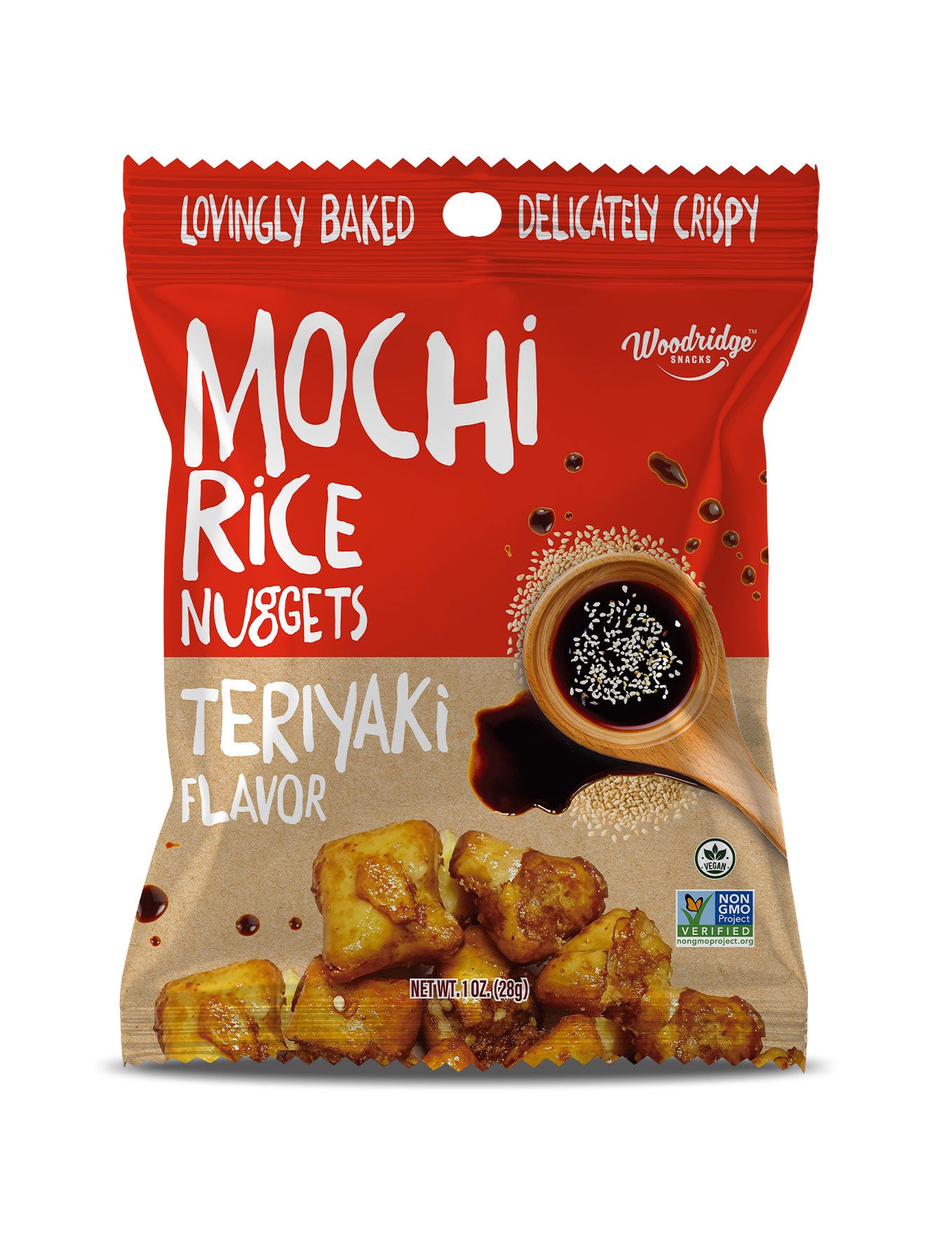 teriyaki flavored mochi nuggets in packaging 10 grams 