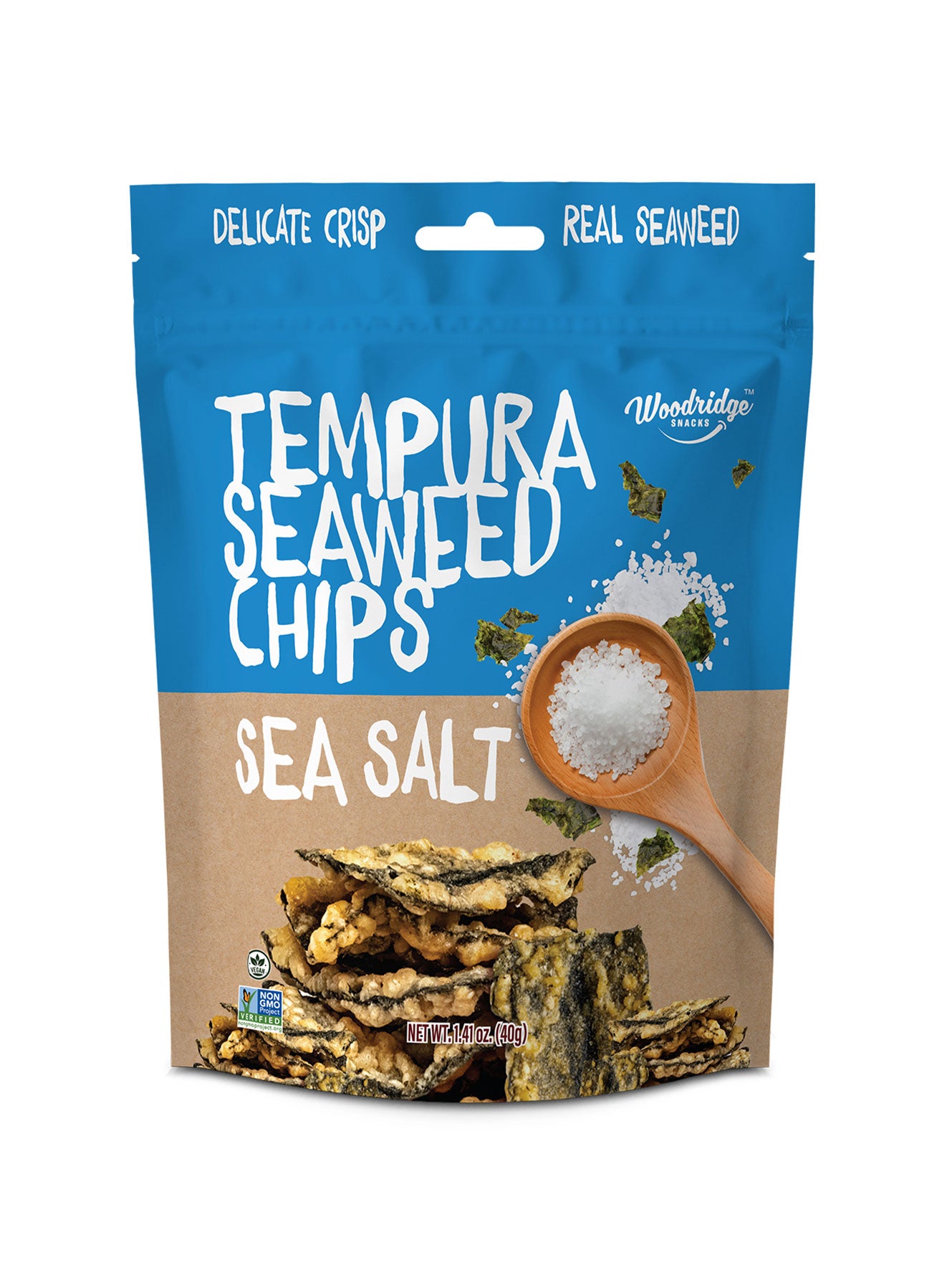 Tempura seaweed in sea salt flavor 1.41oz bag 