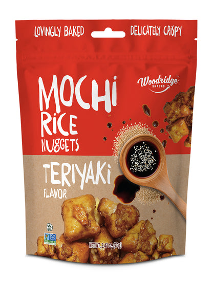 teriyaki flavored mochi nuggets in packaging 30 grams 